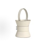 HERMES Mini Silver-clasp E Handbag 14 Women\'s I2 Nata Cream White